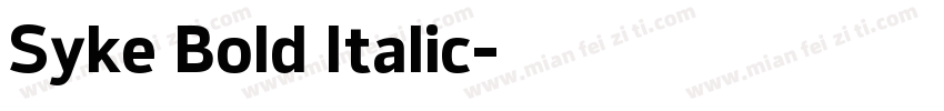 Syke Bold Italic字体转换